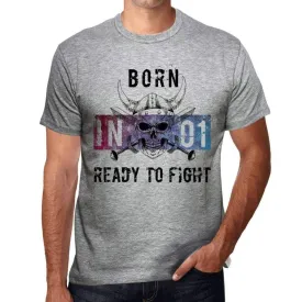  01 Ready to Fight Men's T-shirt Grey Birthday Gift 00389