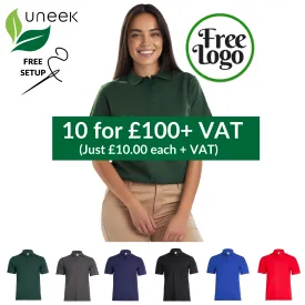 10 For £100 Uneek Eco Polo Shirt Bundle Deal