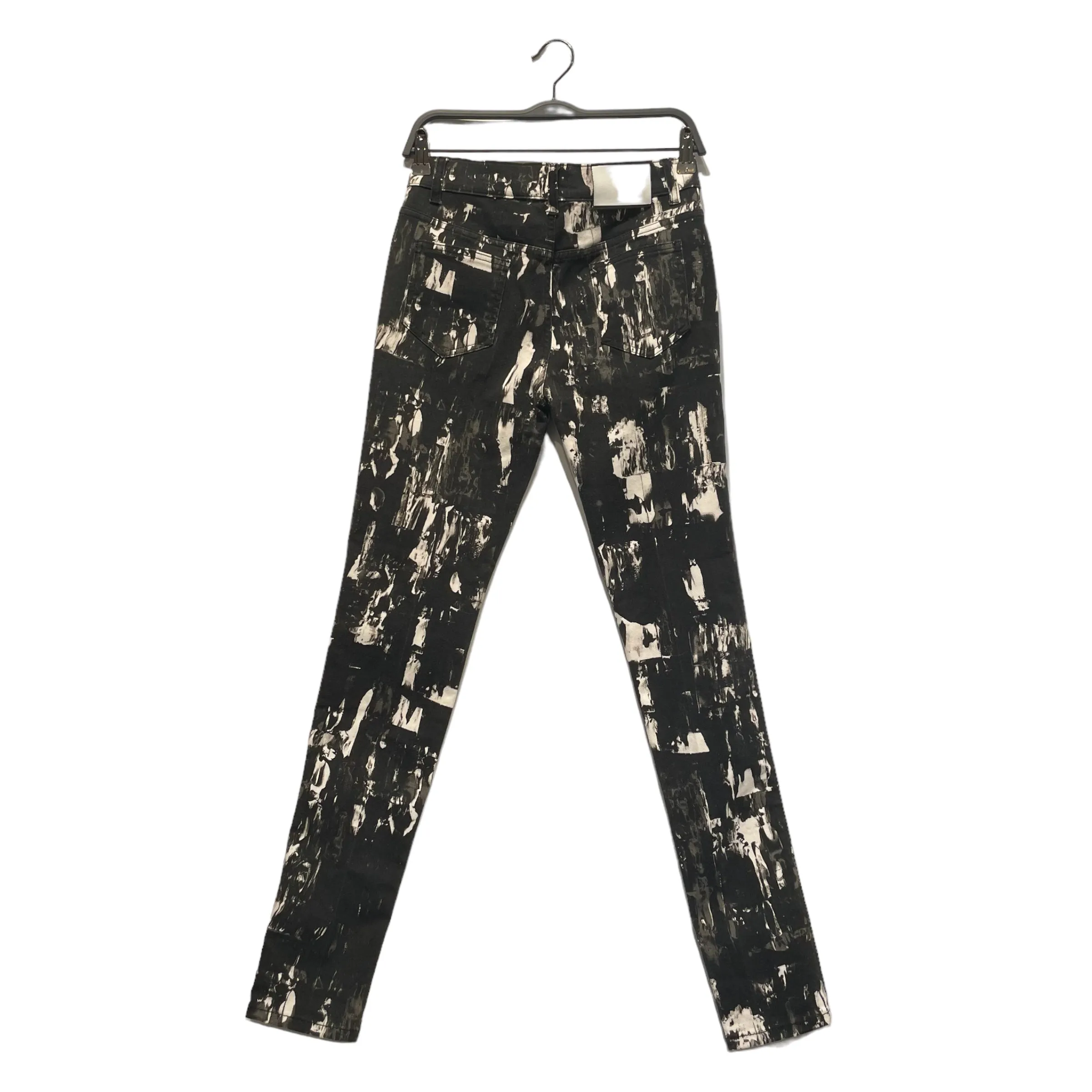 Alexander McQueen/Skinny Pants/28/All Over Print/Denim/MLT/all over b&w print skinny jean