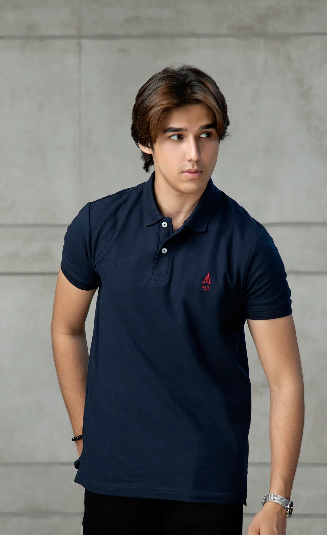 Alif Blue Basic Polo