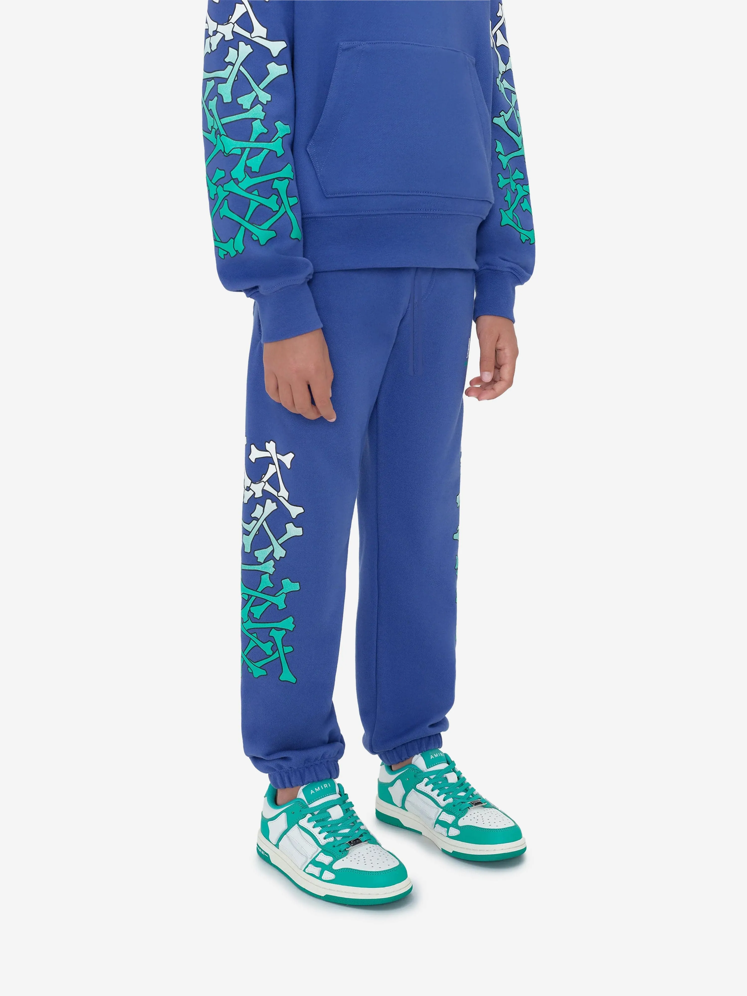 Amiri Kids Bones Joggers in Blue