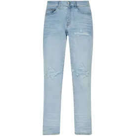 Amiri MX1 Bandana Jacquard Mid-Rise Slim Jeans 'Blue'