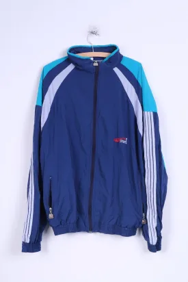 Autentic Sport Mens XXL Track Top Jacket Retro Blue Tennis Sport