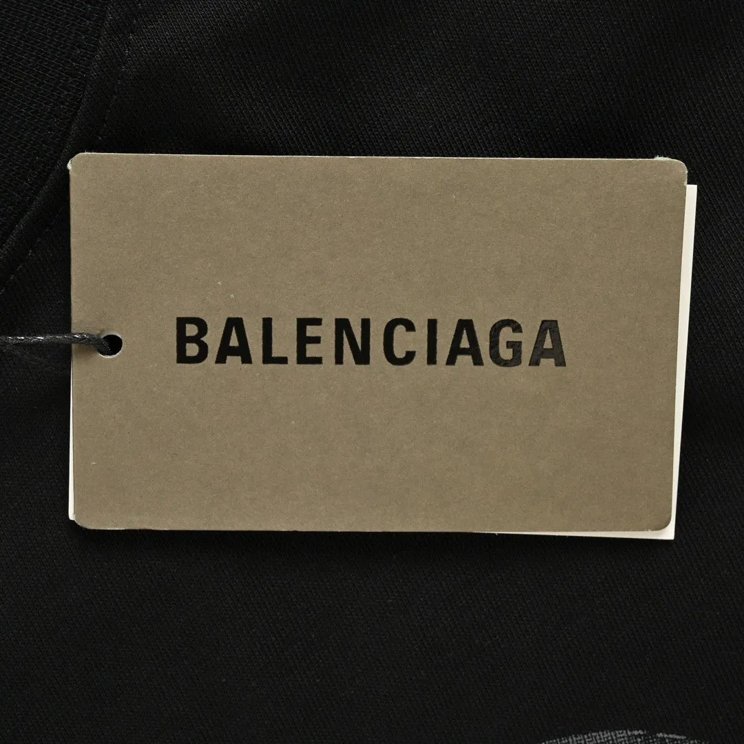 Balenciaga Cracked 'BB' Logo T-Shirt (Black)