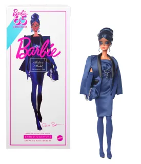 Barbie Fashion Model Collection Sapphire Anniversary Collectible Doll in A Blue Tuxedo Jacket And Dress