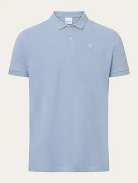 Basic badge polo - Sky way melange