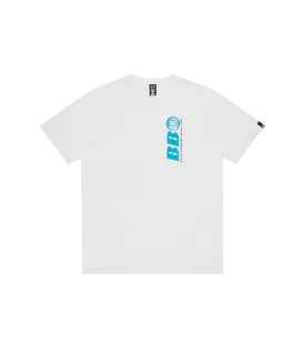 BB ASTRO REPEAT LOGO T-SHIRT - WHITE/BLUE LOGO