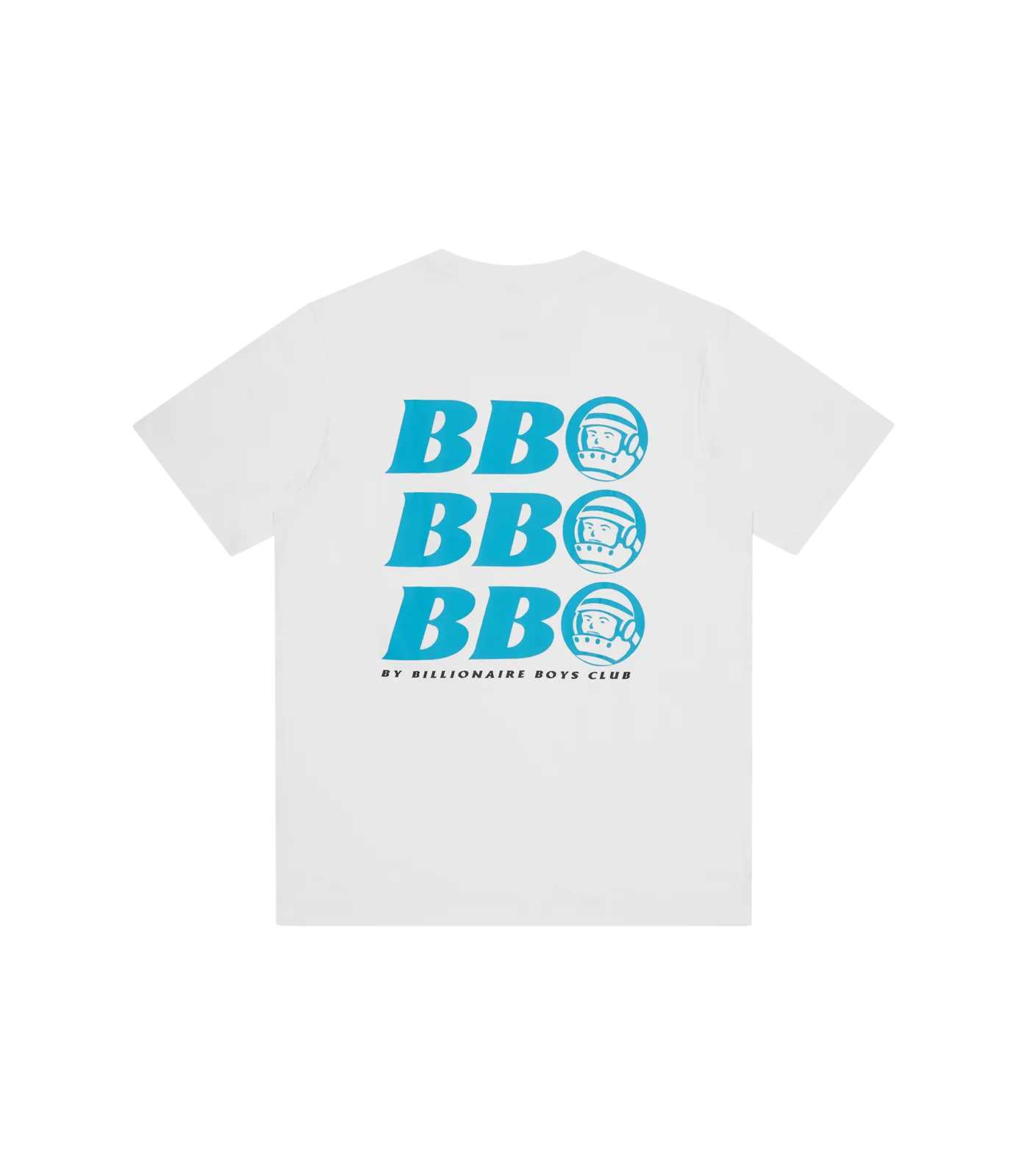 BB ASTRO REPEAT LOGO T-SHIRT - WHITE/BLUE LOGO