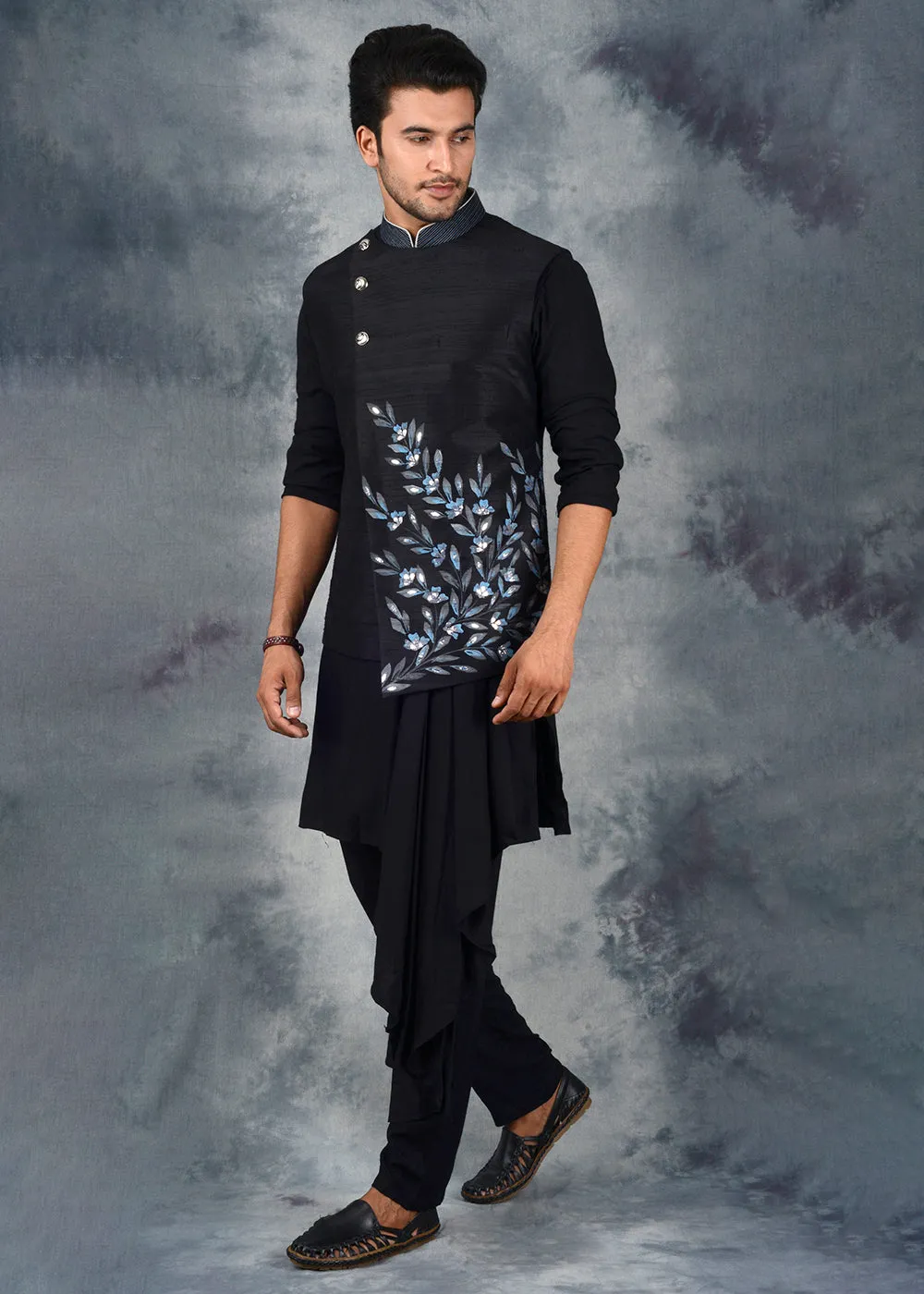 Black Bandhgala Jacket | Siddhesh Chauhan