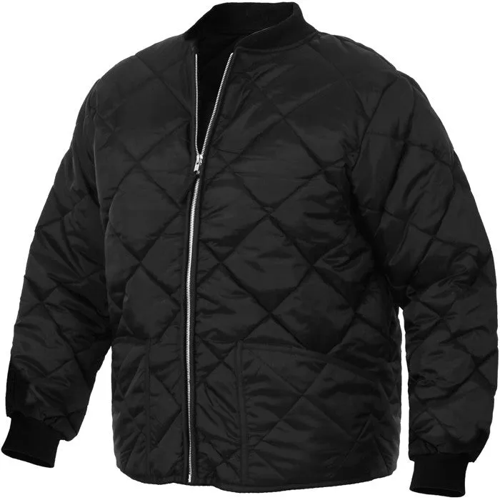 Black - Diamond Quilted Urban Flight Jacket