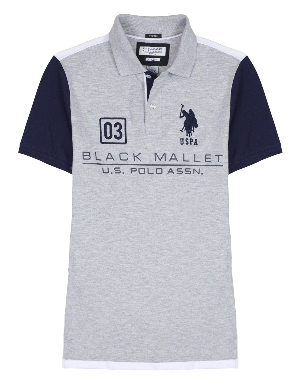 BLACK MALLET LOGO POLO SHIRT