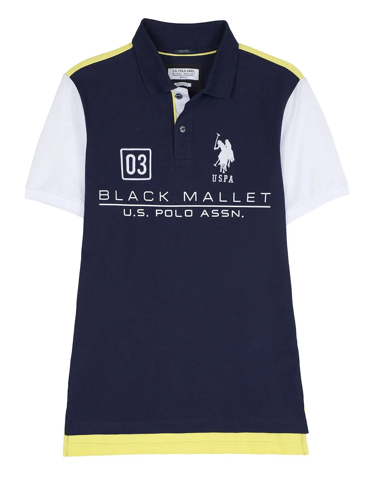 BLACK MALLET LOGO POLO SHIRT