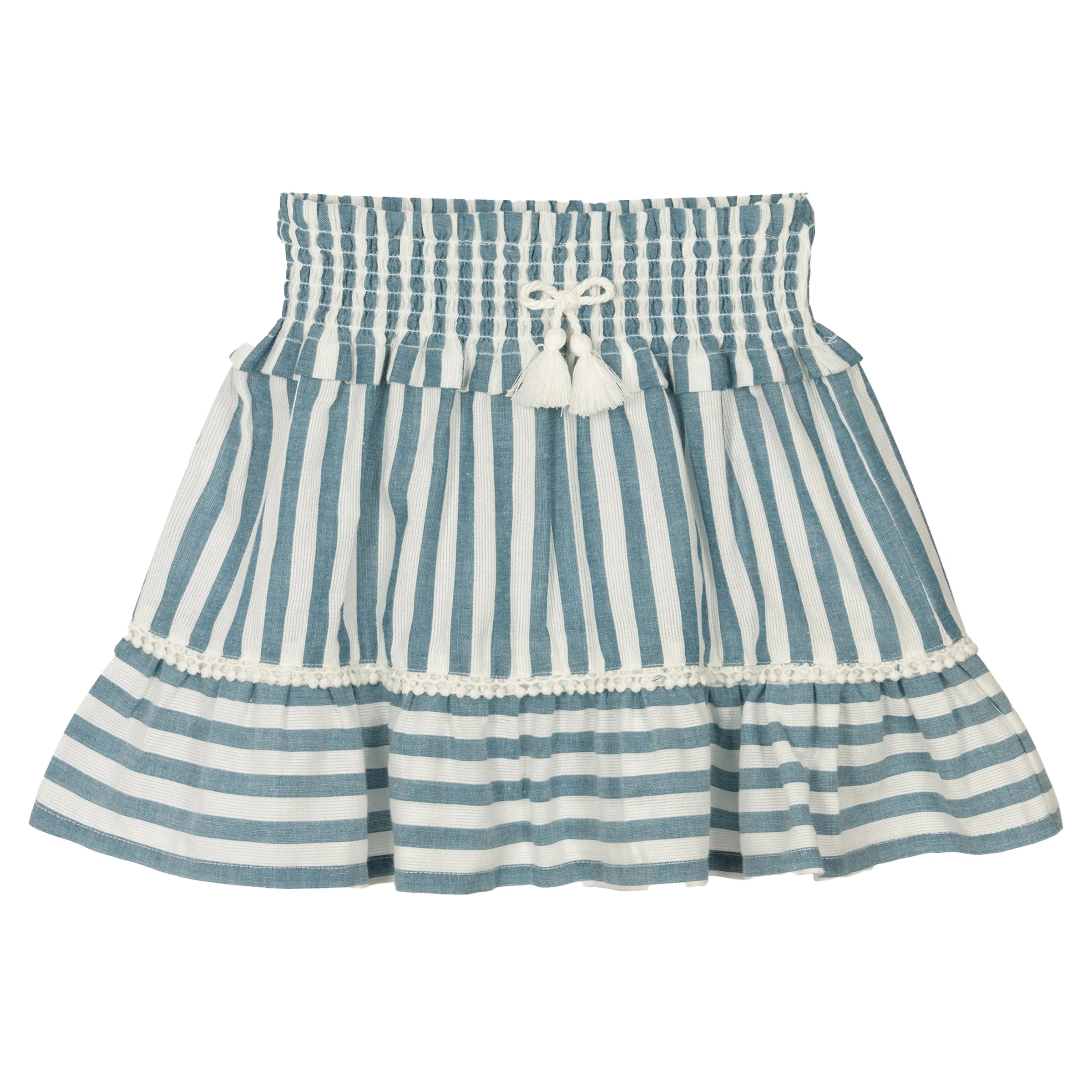 Blue Porcelain Striped Skirt