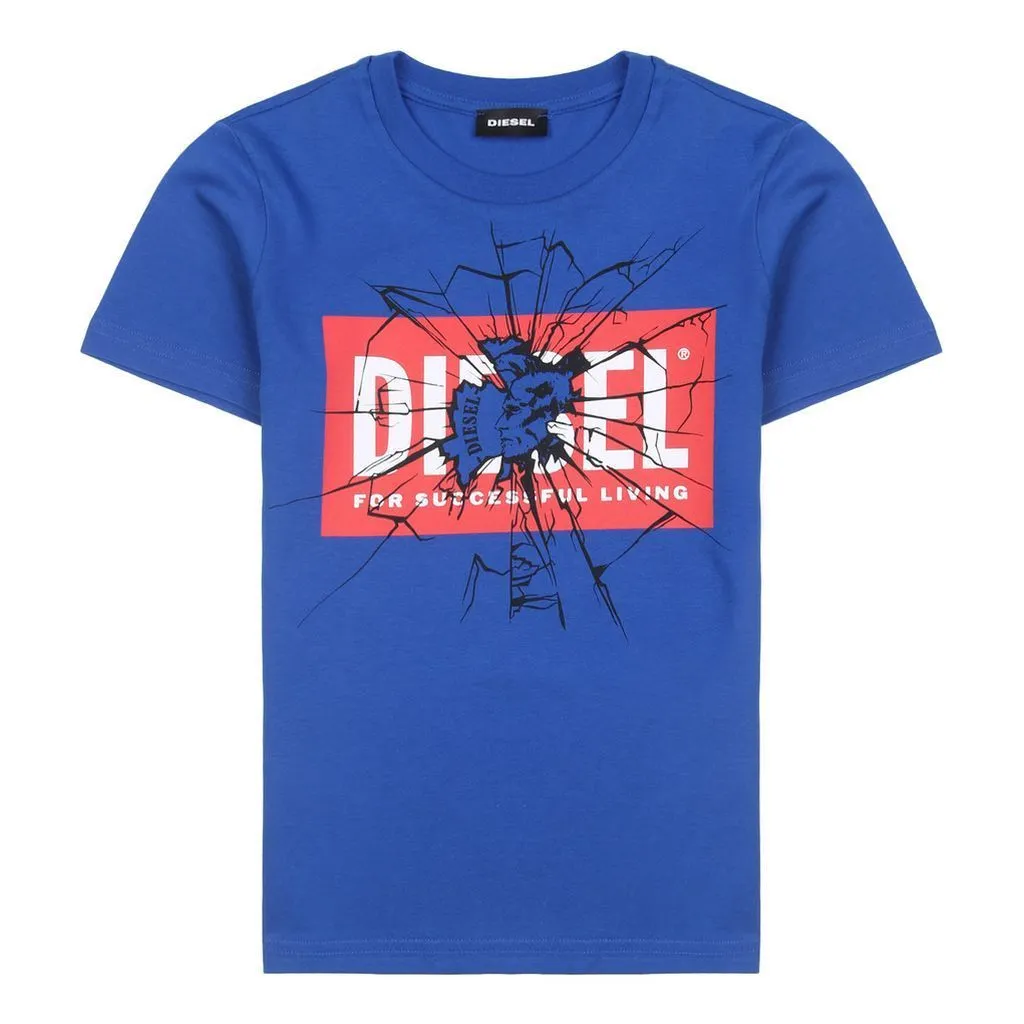 Blue Shatter Logo T-Shirt