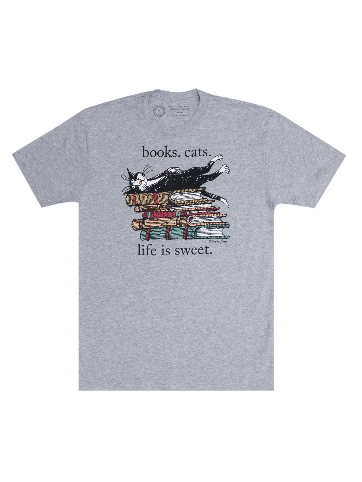 Books. Cats. Life is Sweet. Unisex T-Shirt