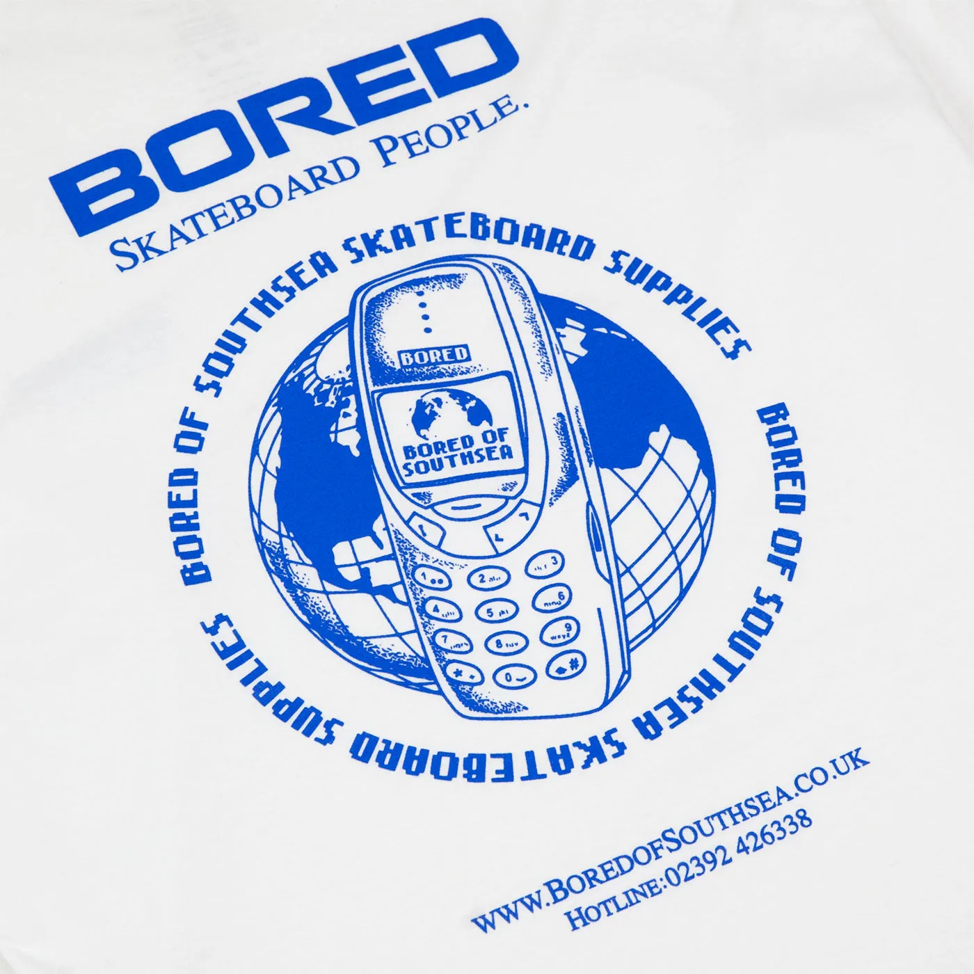 Bored of Southsea Skateboard People T Shirt - White