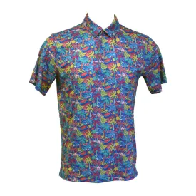 Chubbies The Tropical Bunch Performance Polo Shirt - Bright Blue