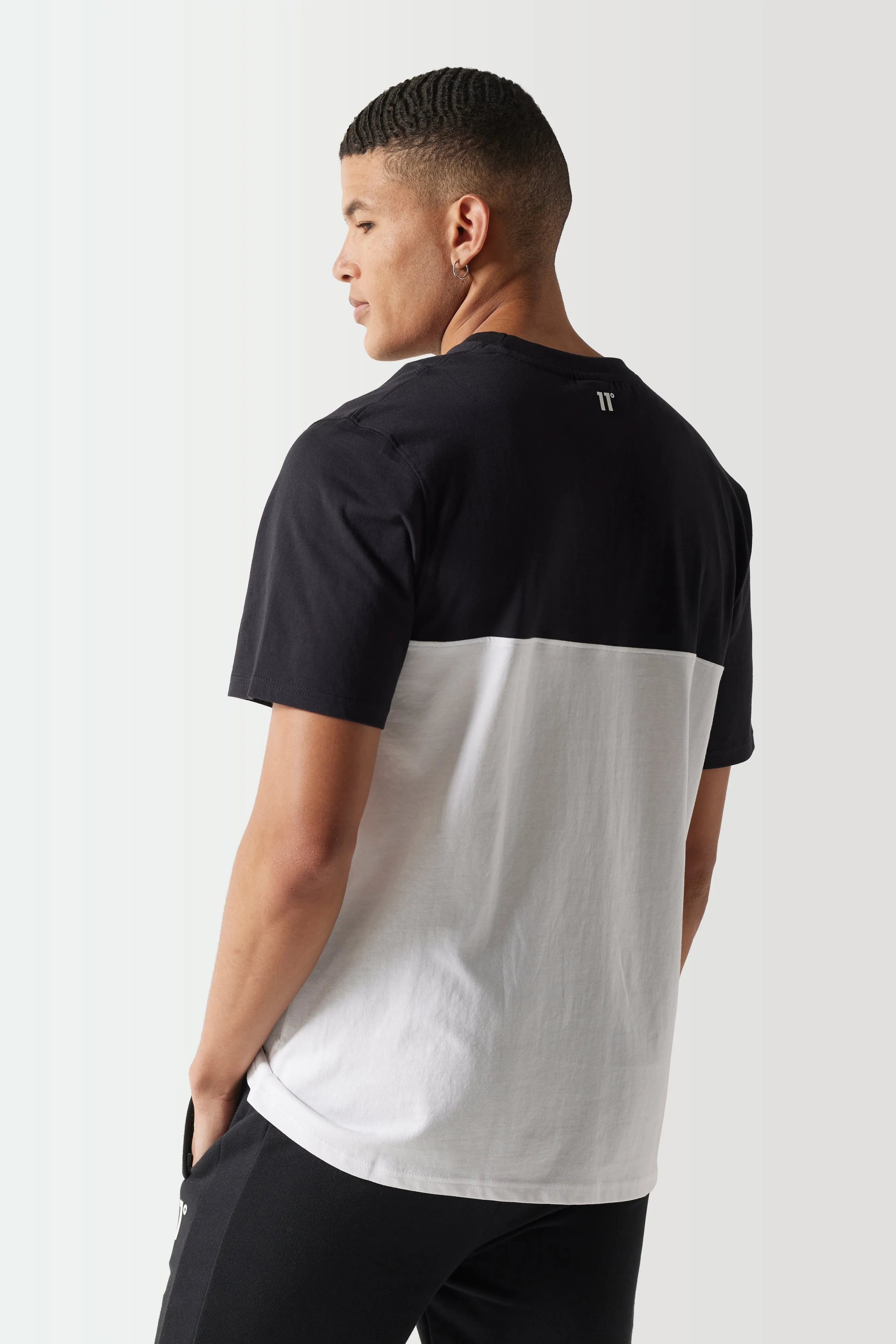 Colour Block T-Shirt - White / Black