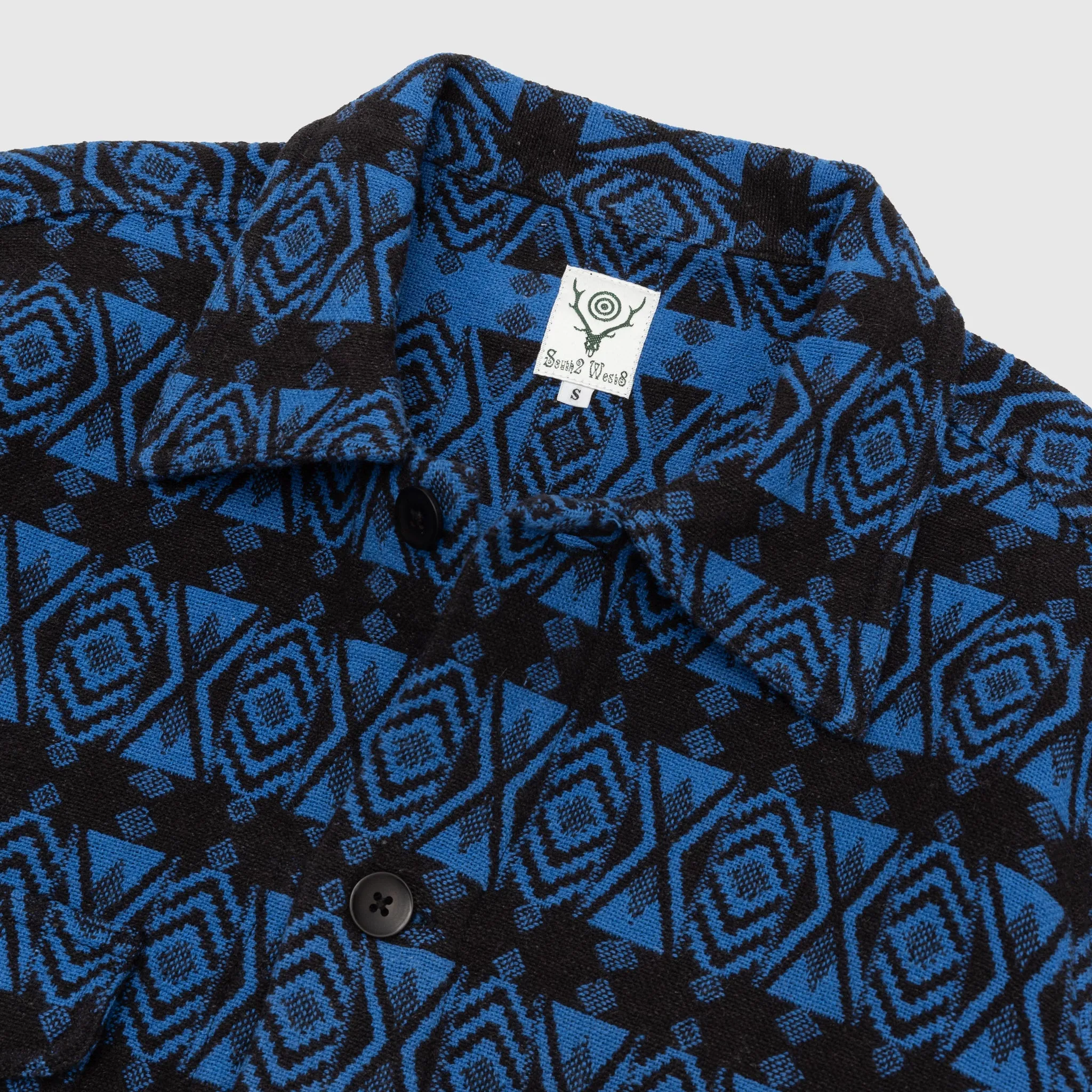 COTTON NATIVE PATTERN SMOKEY SHIRT