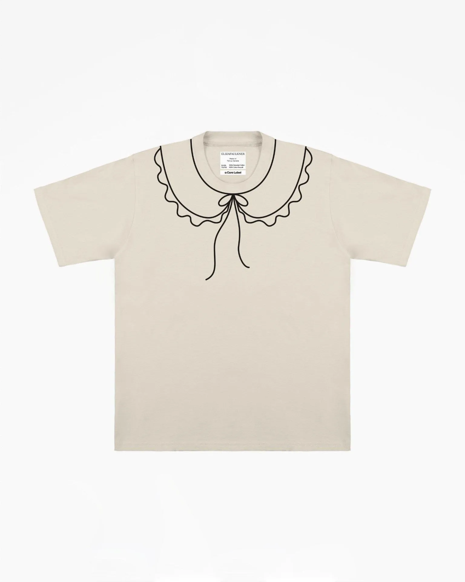 Cotton Trompe L'oeil Tee Beige