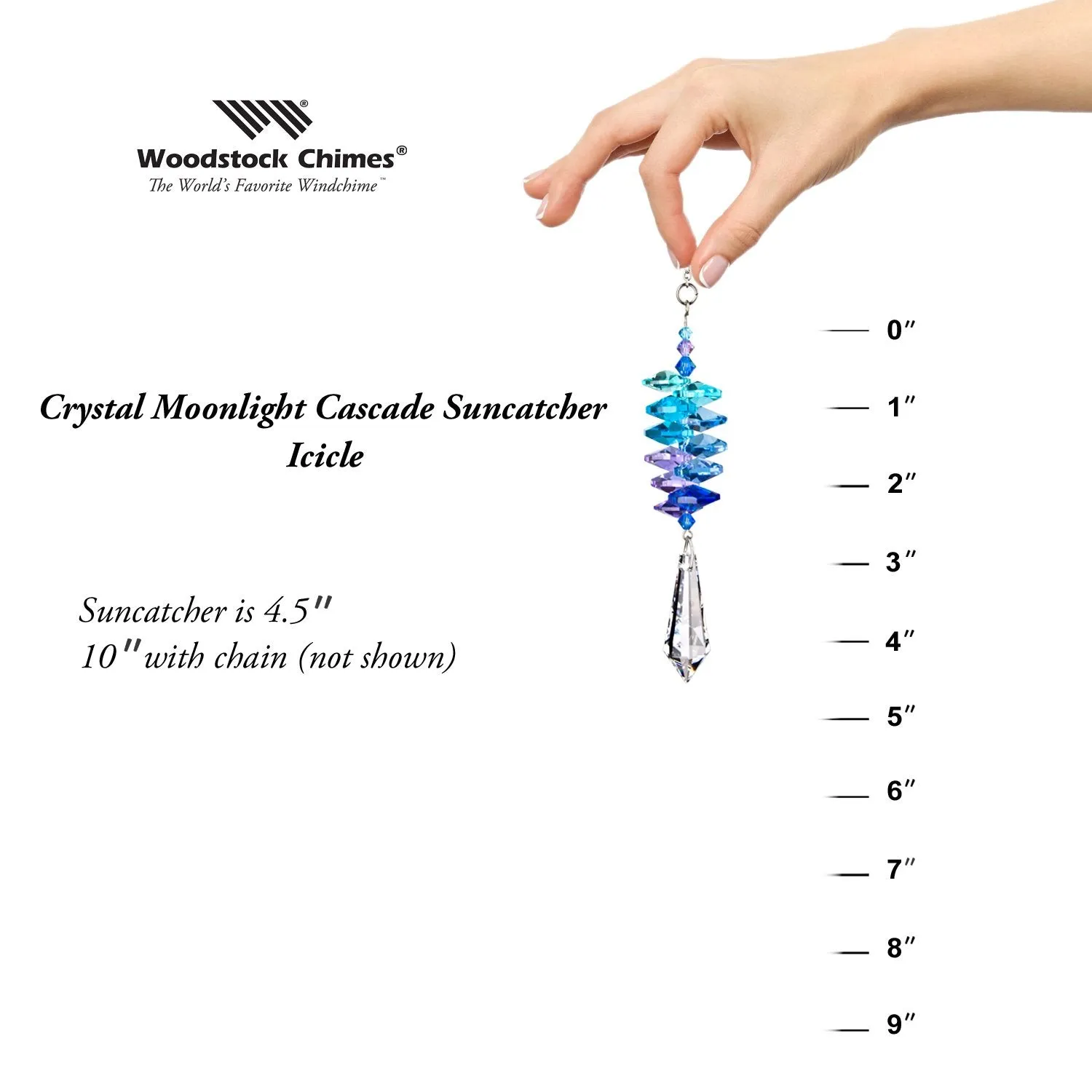 Crystal Moonlight Cascade Suncatcher - Icicle