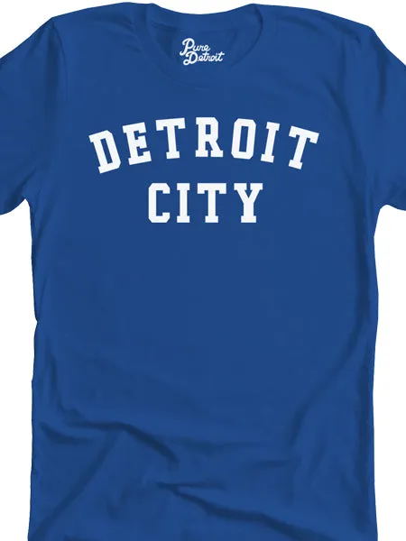 Detroit City Unisex T-shirt - White / Royal Blue