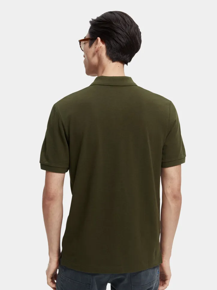 Essentials Organic Cotton Pique Polo - Military