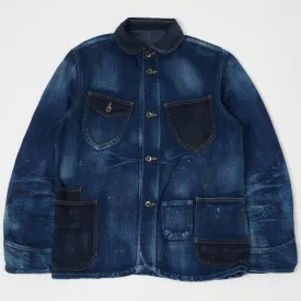 Eternal 93235 Indigo Canvas Denim Chore Jacket - Two Years Used Wash