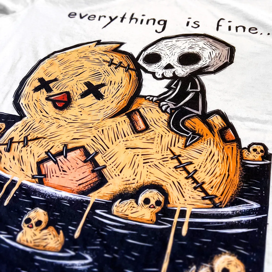 Everything is Fine Men White Tshirt