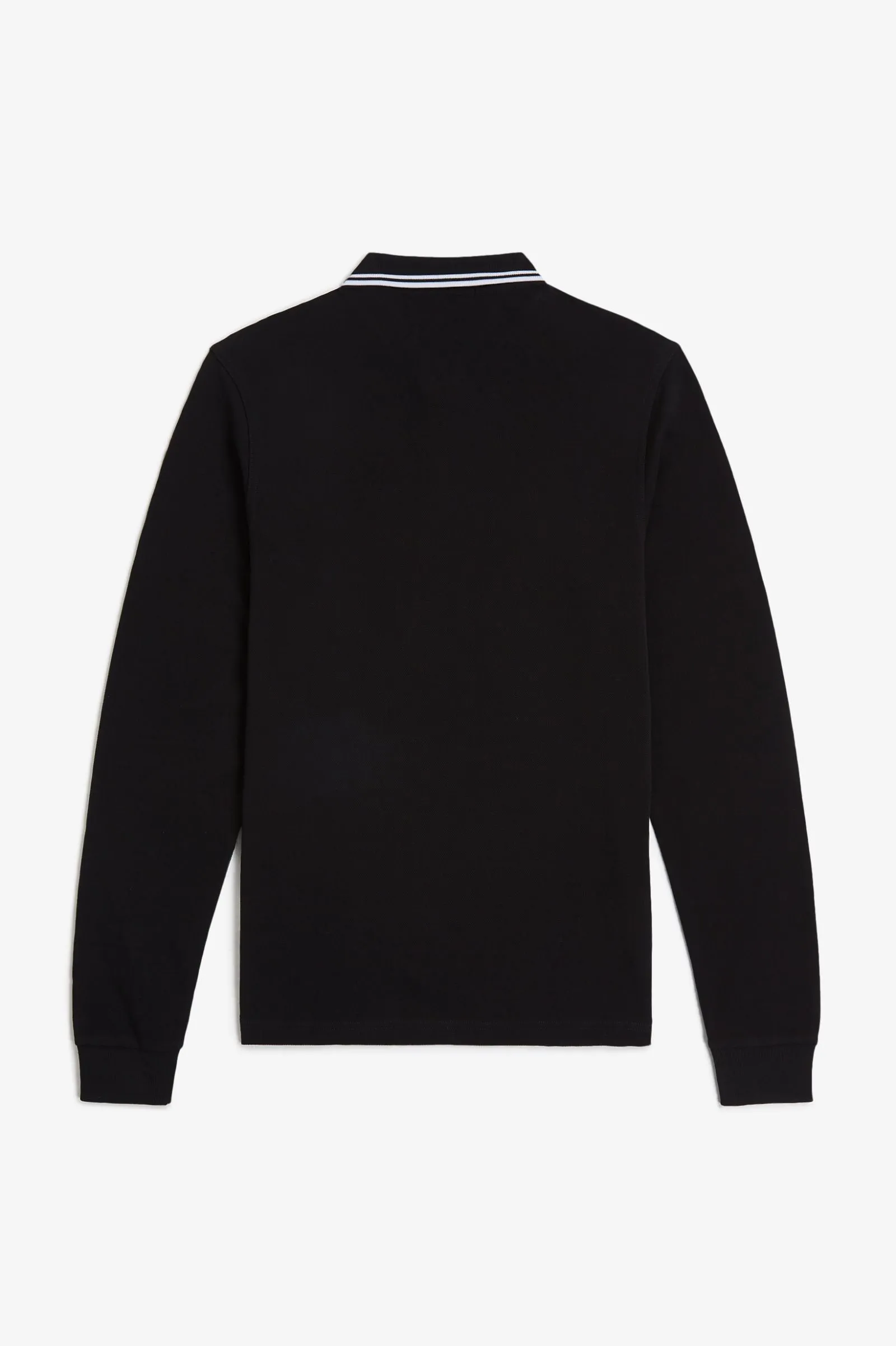 Fred Perry Long Sleeve Polo Black / White / White