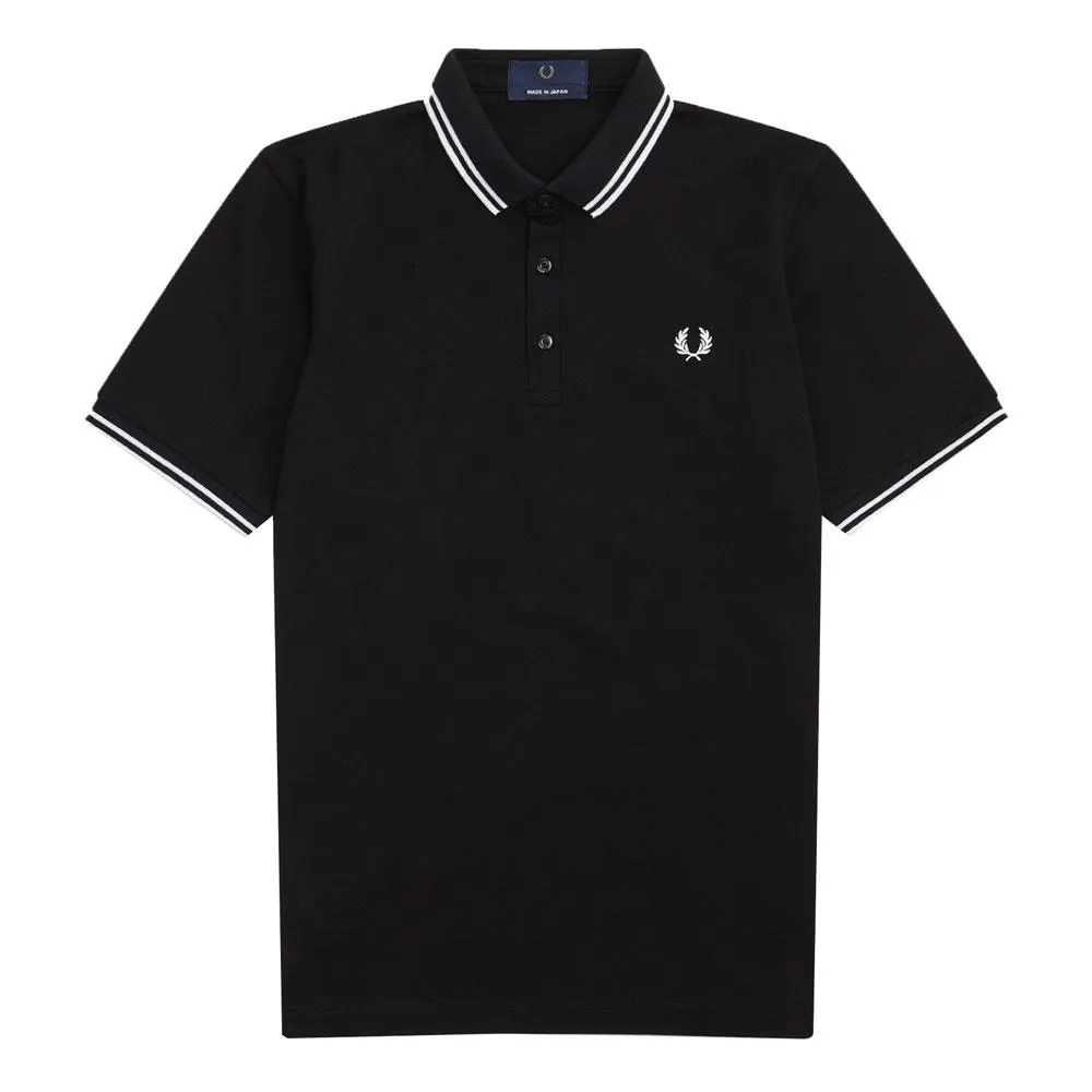 Fred Perry Made in Japan Pique Polo Shirt - 321 BLACK