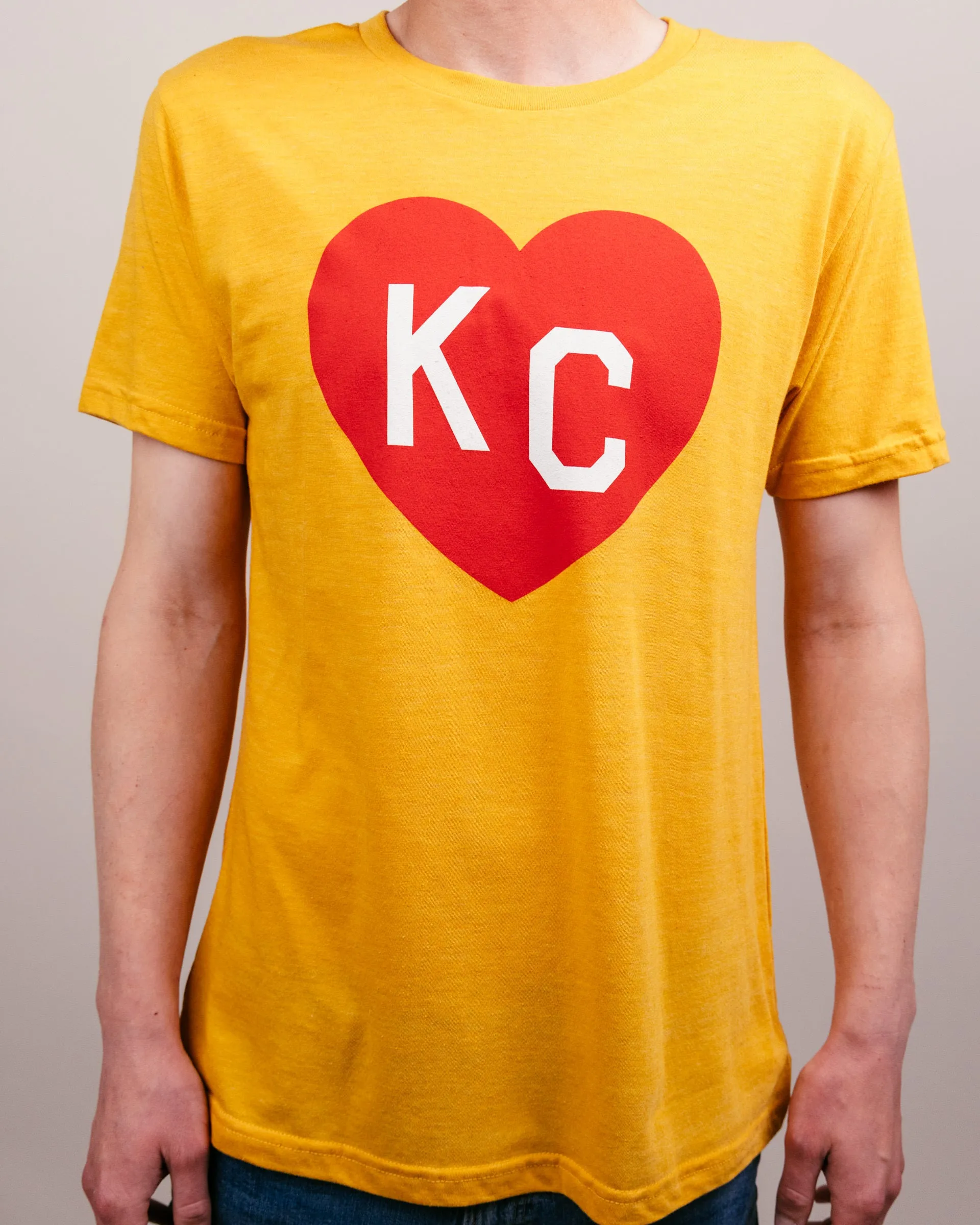 Gold & Red KC Heart Vintage T-Shirt