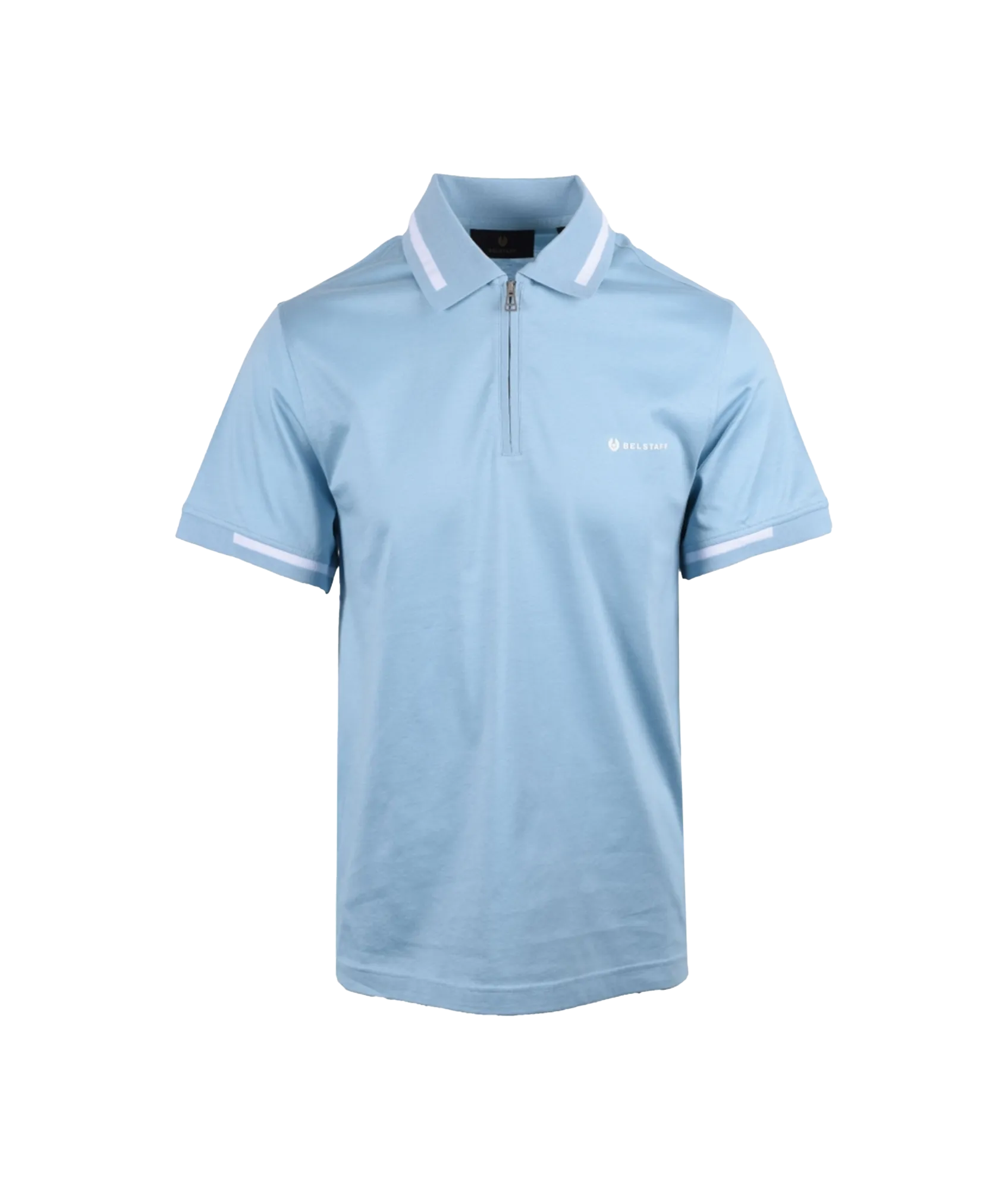 Graph Zip Polo Shirt - Blue