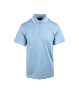 Graph Zip Polo Shirt - Blue