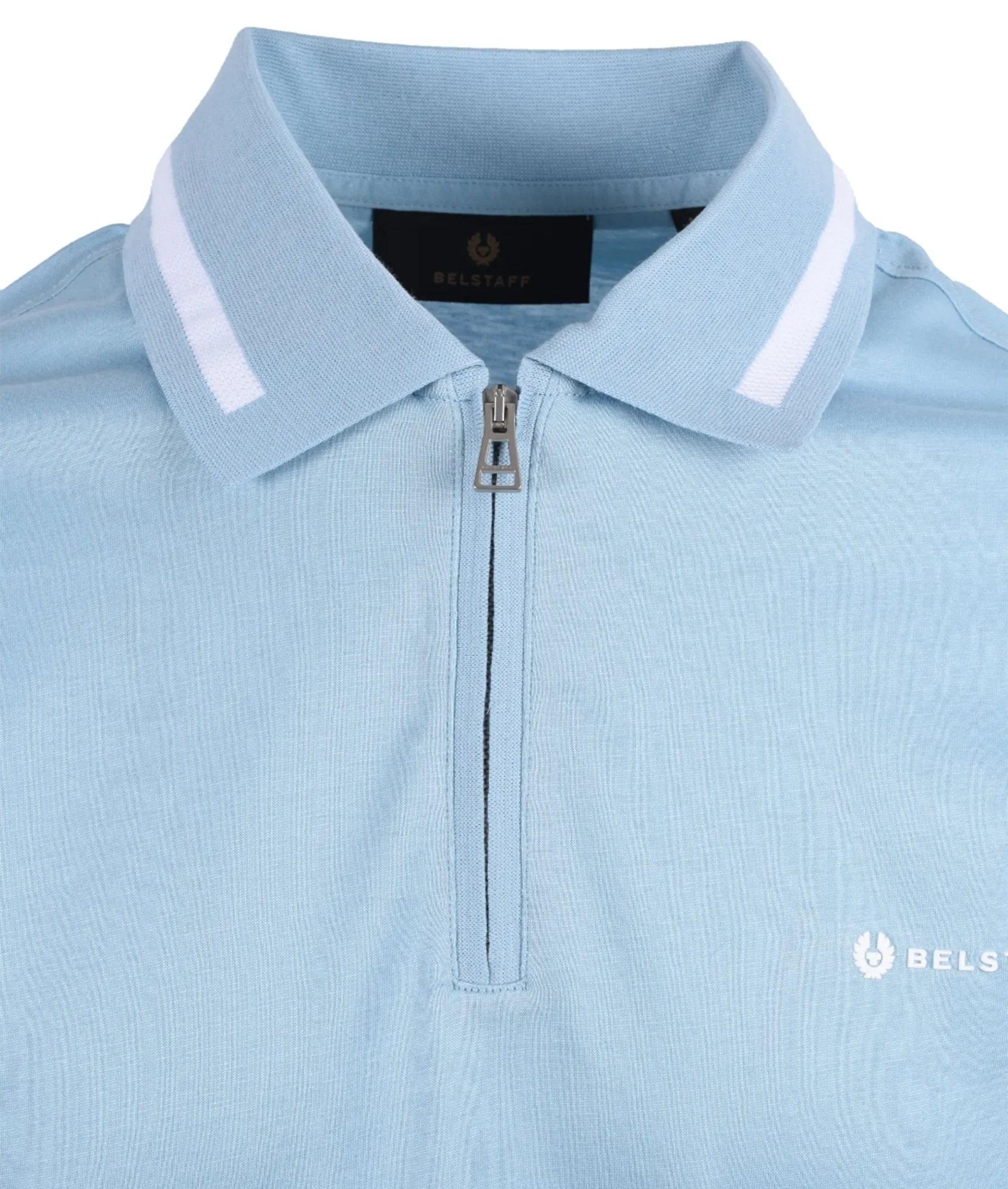 Graph Zip Polo Shirt - Blue