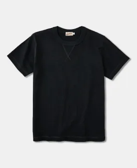 Heavyweight US Cotton Gusset Tubular T-Shirt - Black