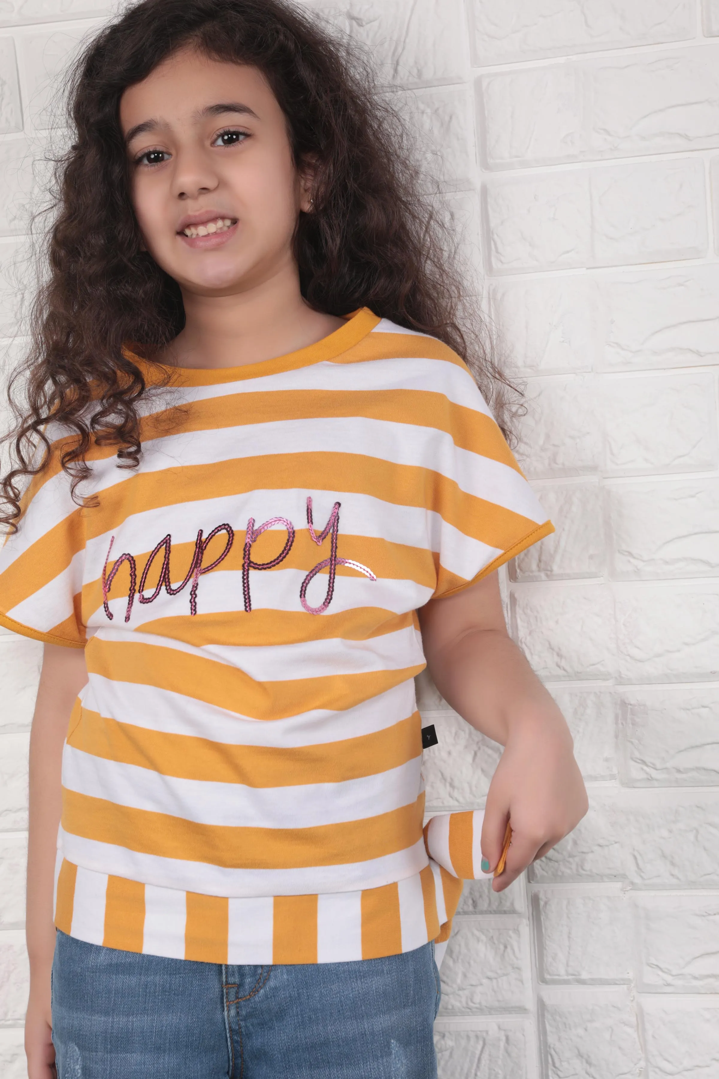 Knotted Striped T-shirt B