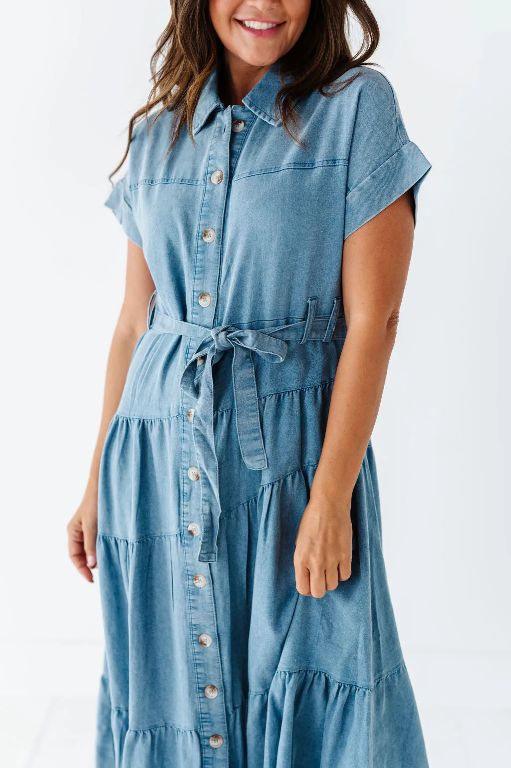 Lennox Dress in Denim Blue