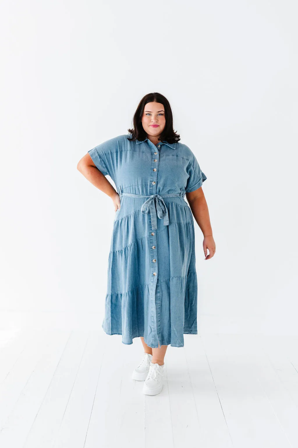 Lennox Dress in Denim Blue