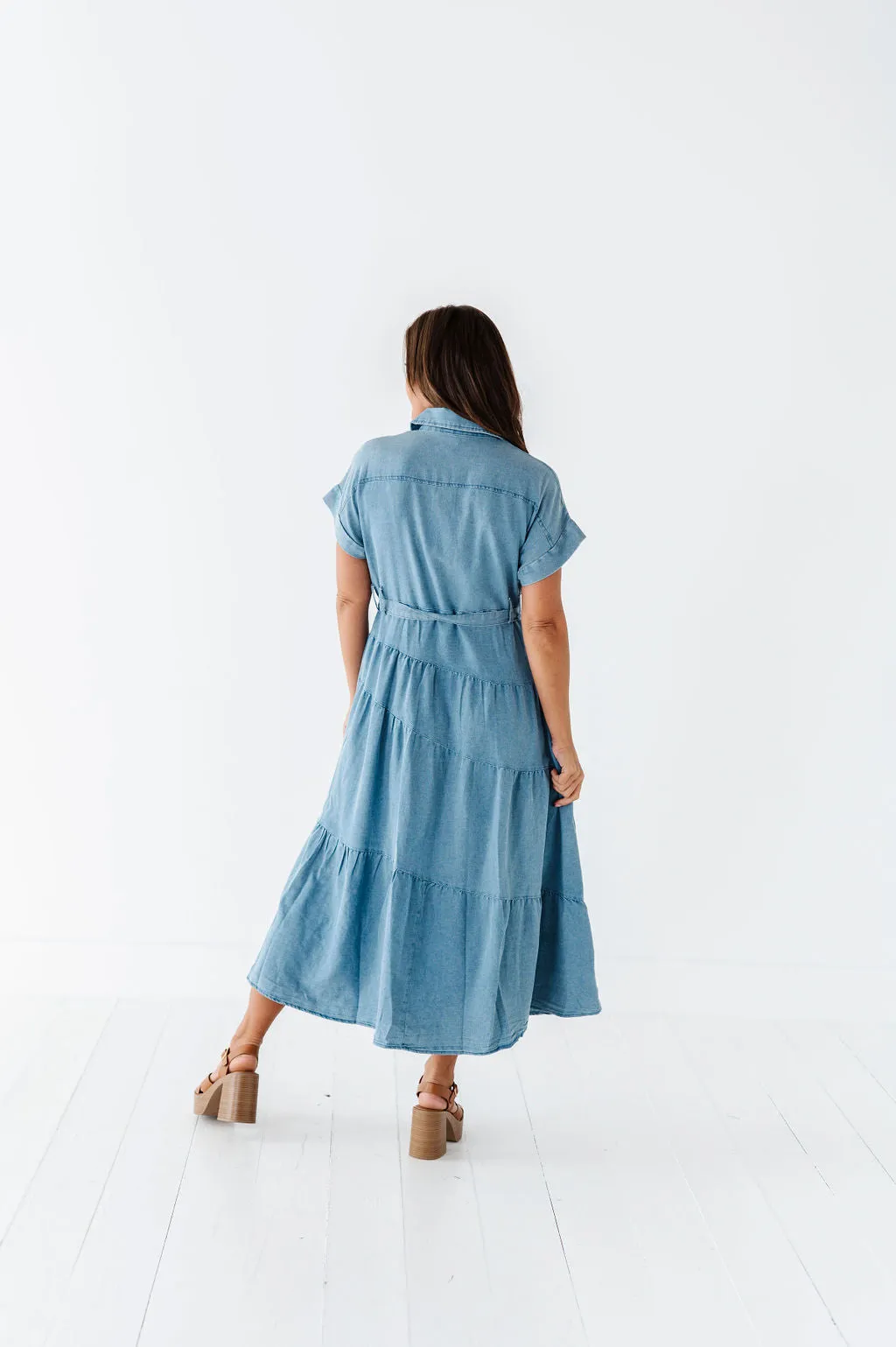 Lennox Dress in Denim Blue