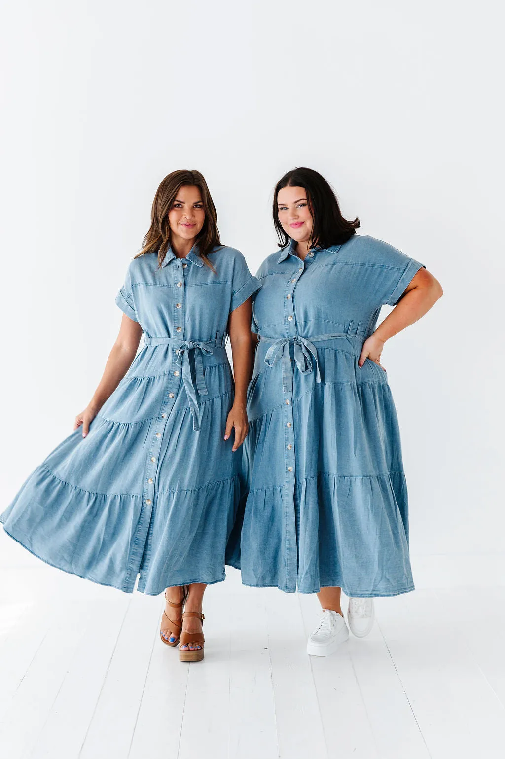 Lennox Dress in Denim Blue