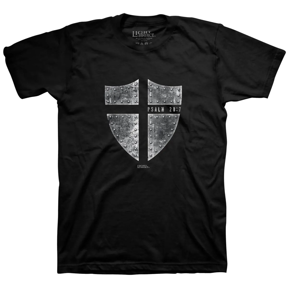 Light Source Mens T-Shirt Cross Shield