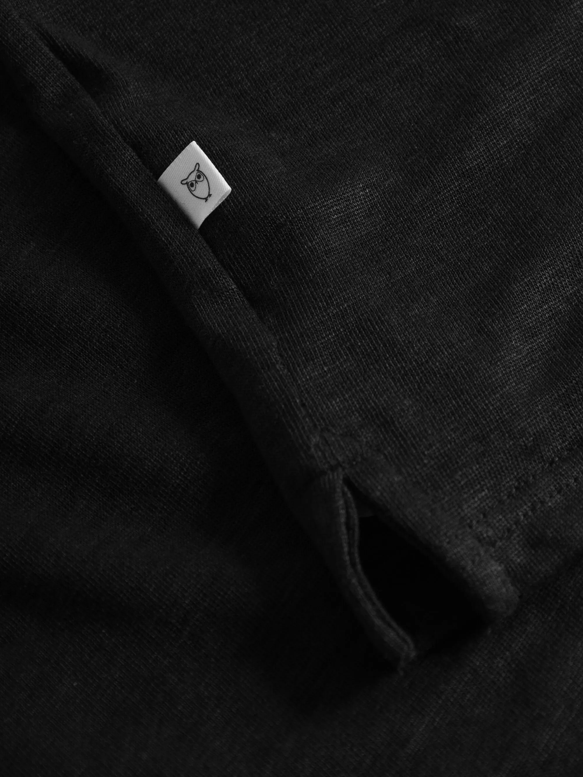 Linen polo - Black Jet