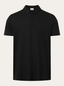 Linen polo - Black Jet