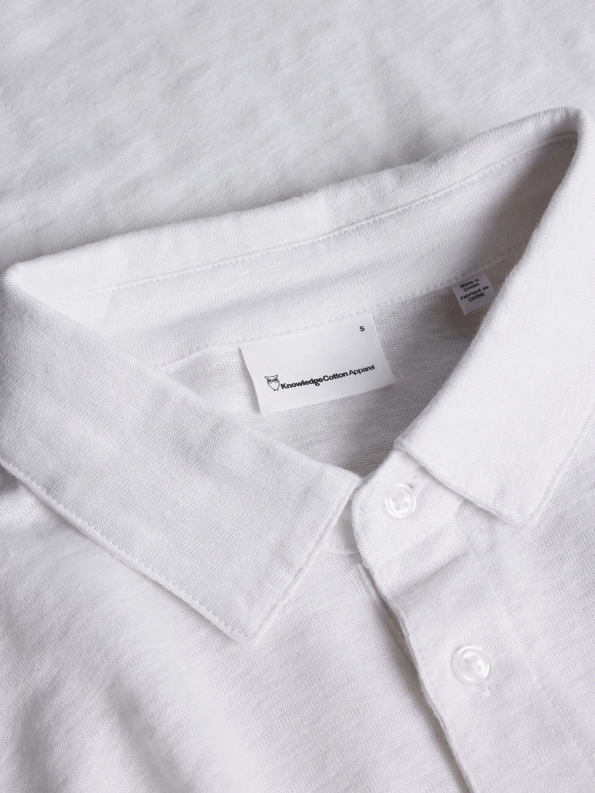 Linen polo - Bright White