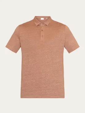 Linen polo - Chocolate Malt