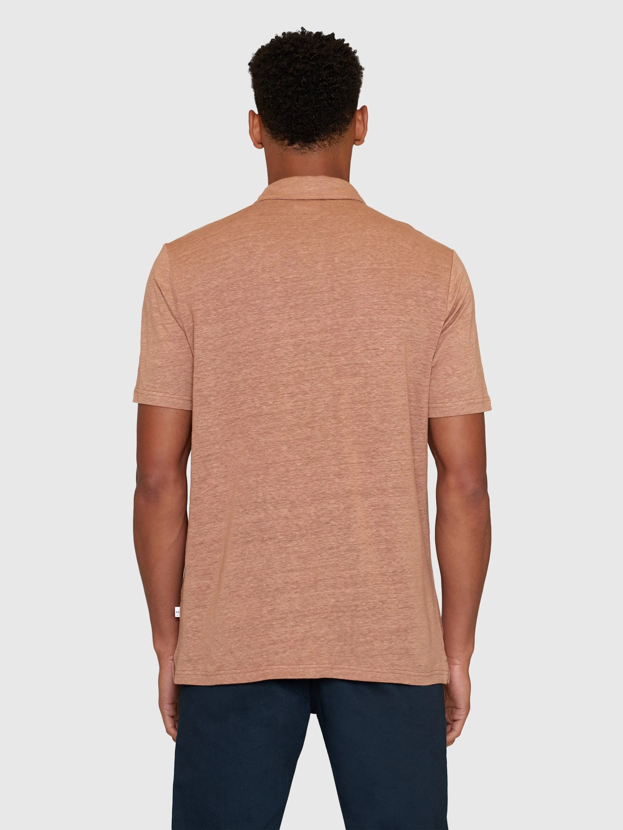 Linen polo - Chocolate Malt