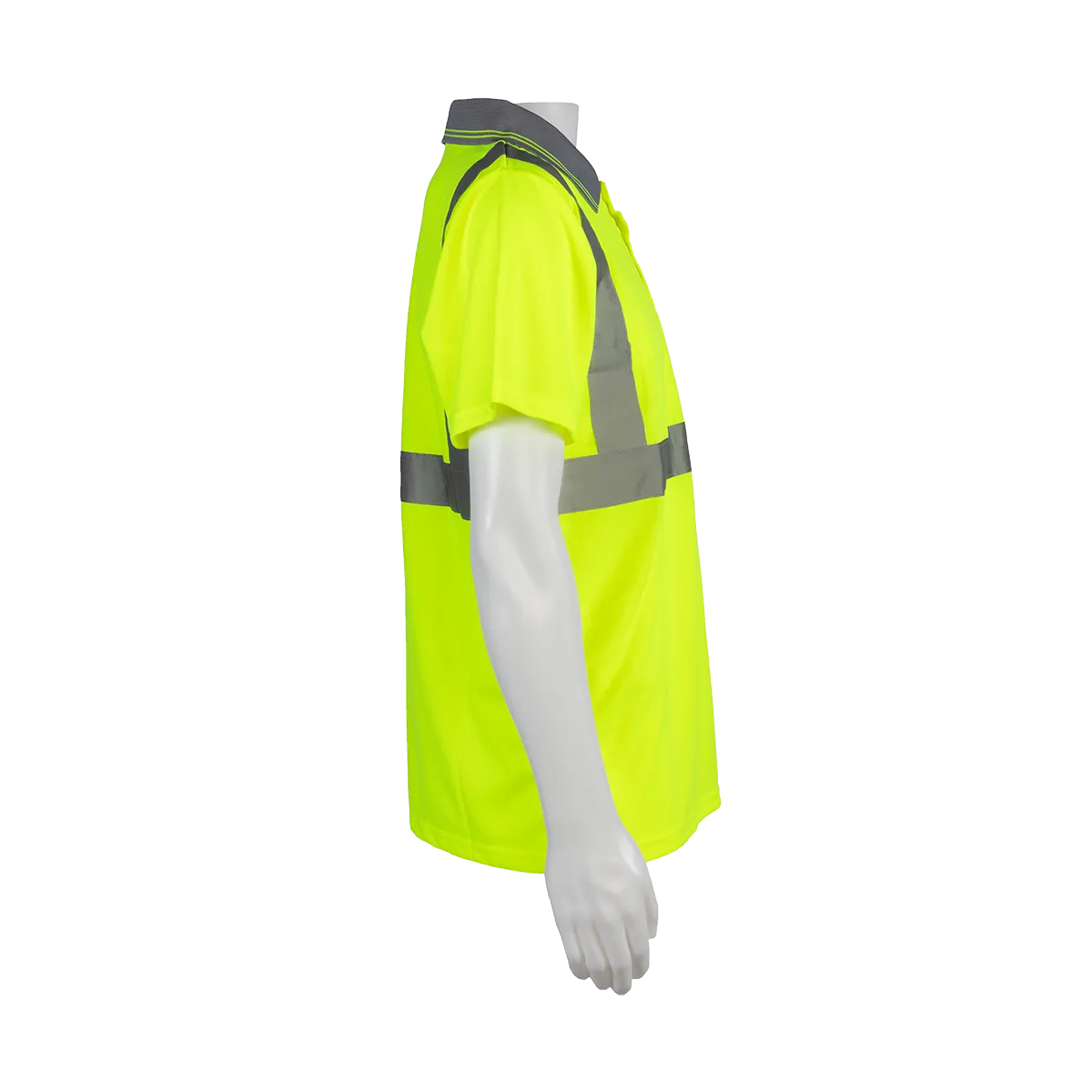 LPSS2 ANSI 107-2020 Class 2 Lime Birdseye Mesh Short Sleeve Polo-Shirt