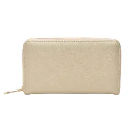 Mechaly Women's Katie Gold Vegan Leather Wallet