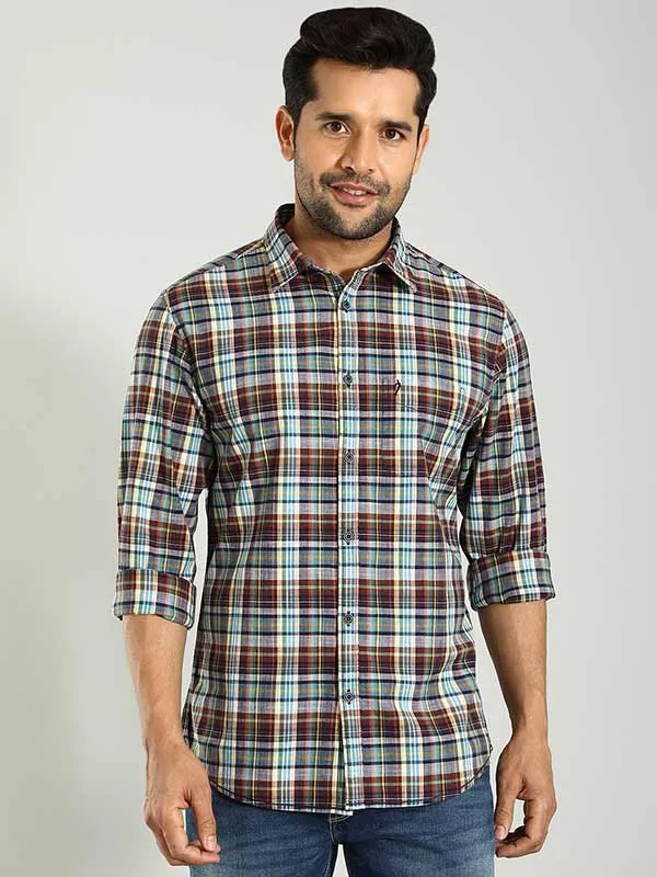 Men Checked Full Sleeve Cotton Shirt